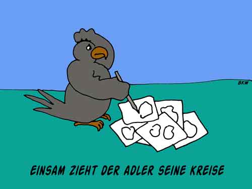 Cartoon Zeichnender Adler