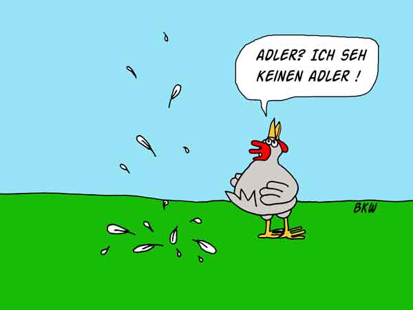 Cartoon: Wo ist der Adler?