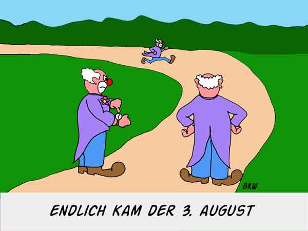 Karikatur: Der 3. August