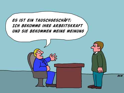 Cartoon Bro und freie Meinung