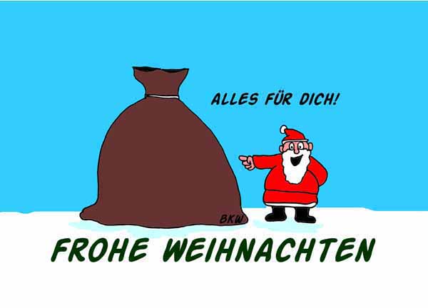 Cartoon Weihnachtssack