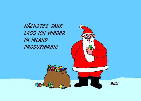 Cartoon zu Weihnachten - Ostereier